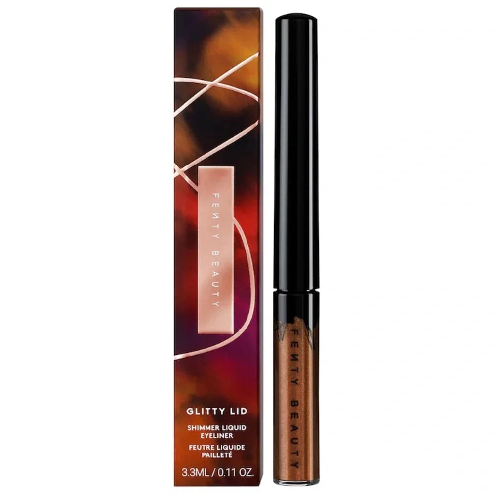 🆕 FENTY BEAUTY Glitty Lid Shimmer Liquid Eyeliner in Ritzy Rose - rose gold NIB